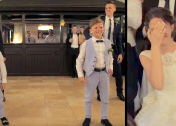 8 testvér táncot lejt a menyasszonynak az esküvőn – a kis testvér mozdulataitól a közönség vadul tapsol