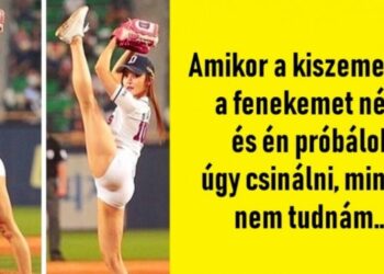 16 fénykép, lányokról, mely a fején találja a szöget