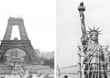 20 fénykép, amely bemutatja, hogyan néztek ki a világhírű látványosságok az építésük közben