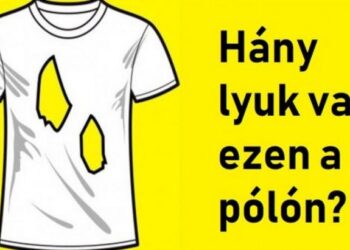 Ez a feladvány szó szerint mindenkin kifog! hány lyuk van a pólón?