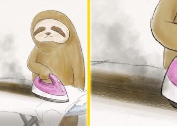 20 tréfás rajz egy lajhárról, akinek a lassúsága miatt pokolian nehéz az élete