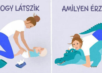 14 illusztráció, amely bemutatja, hogy milyen is egy édesanya élete