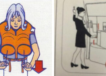 Az internetezők megosztották a legviccesebb biztonsági figyelmeztetéseket, amelyeket a repülőgépeken láttak