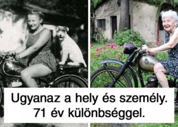 17 személy hosszú évek múltán újrakészítette egy régi fotóját