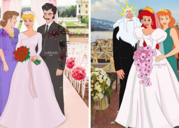Egy művész elképzeli, ahogyan a Disney szülők megosztják a lányuk nagy napját