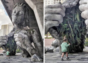 Egy művész olyan szobrokat alkot, amik megbénítanak nagyságukkal (14 fénykép)