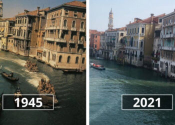 19 összehasonlítás, amely bemutatja, hogyan néztek ki a turistalátványosságok régen és most