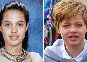 12 áll-leesős fénykép hírességekről és gyermekeikről, melyek egyidősen készültek