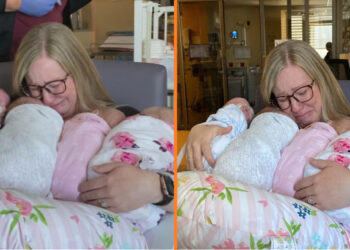 Az anya, aki azt hitte, hogy meddő, nem tudja visszatartani az érzelmeket, mikor először tartotta kezében a négyes ikerit