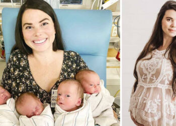 A fiatal anyukának négyes ikrei születtek hetekkel 4 nevelt gyermek örökbefogadása után