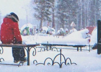 A fiú fehér liliomokkal látogatja meg az édesanyja sírját, ahol egy férfit ugyanilyen virágokkal pillant meg