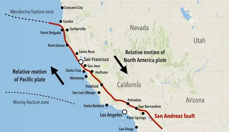 epicentrum, földmozgás, földrajz, földrengés, geológia, kalifornia, litoszféralemezek, Richter-skála, San Andreas-törésvonal, San Francisco, tektonikus lemezek, természeti katasztrófa, törésvonal, tudomány, utazás