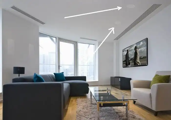 amerikai otthonok, Dolby Surround, edénytöltő, felszereltség, fürdőszoba, hangrendszer, HAVC rendszer, hulladékmegsemmisítő, innováció, kényelem, konyha, központi porszívó, lakberendezés, légkondicionáló, modern otthon, modern otthonOtthon, multimédia, nappali, otthon, pot filler, technológia