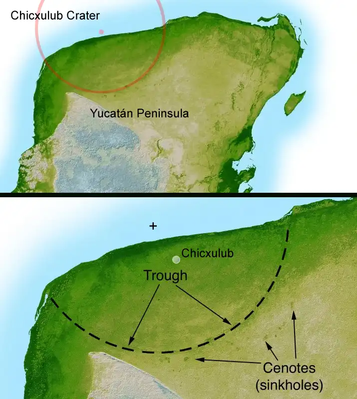 aszteroida becsapódás, Chicxulub-kráter, dinók kihalása, dinoszauruszok, evolúció, földtörténet, irídium, kréta időszak, őslénytan, tömeges kihalás