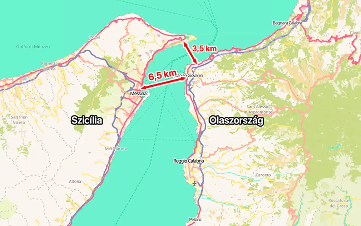 építészet, földrengés, galéria, Gazdaság, híd, infrastruktúra, környezetvédelem, közlekedés, mérnöki munka, Messinai-szoros, olaszország, Szicília, történelem, turizmus, vulkán