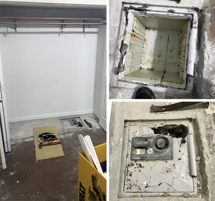 ajtó, átalakítás, csapóajtó, érdekesség, felfedezés, felújítás, furcsaság, ház, kandalló, lakás, meglepetés, otthon, pince, rejtett helyiség, széf, titkos szoba, titok