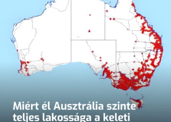 Miért él Ausztrália szinte teljes lakossága a keleti parton, míg a középső, északi, déli és nyugati területeken kb. senki?