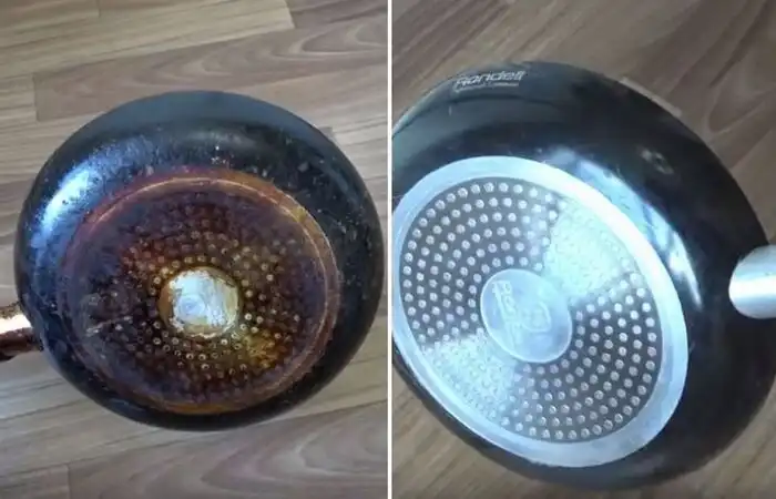 DIY tisztítás, Háztartási tisztítás, Konyhai tisztítás, Ráégett zsír eltávolítása, Régi zsír eltávolítása, Serpenyő karbantartás, Serpenyő tisztítás, Szalmiákszesz tisztítás, tisztítási tippek, Zsíros serpenyő tisztítása