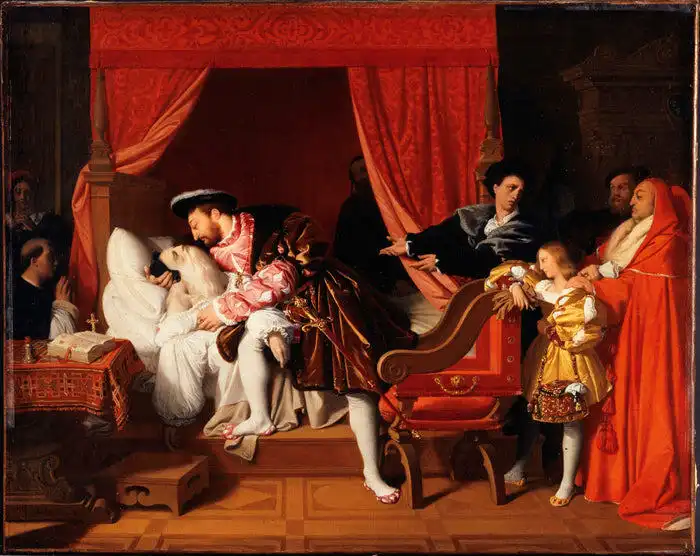 Életrajz, festmény, Francia festészet, I. Ferenc, Ingres, legendák, Leonardo da Vinci, művészettörténet, reneszánsz, Történelmi festészet