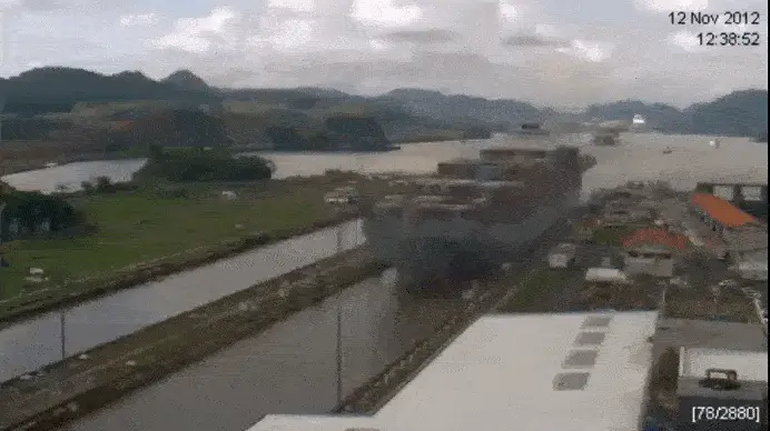 Alajuela-tó, Amerika összekapcsolódása, csatornaépítés, Gatun-tó, hajózás, Panama-csatorna, Panama-földszoros, tektonikai lemezek, vulkanizmus, zsiliprendszer