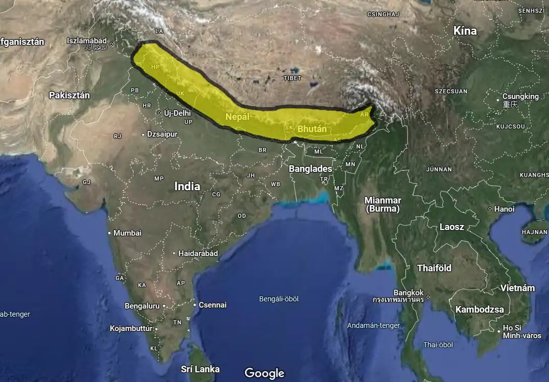 Dél-India, Észak-India, földrajzi tényezők, Himalája, India népessége, mezőgazdaság, népességeloszlás, népsűrűség, vízrajz