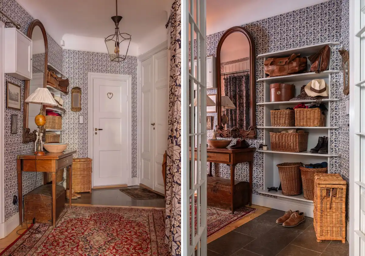 belsőépítészet, felújítás, inspiráció, lakásbemutató, lakberendezés, otthon design, régi lakás, skandináv stílus, Stockholm, Svédország, történelmi épület, vintage, William Morris