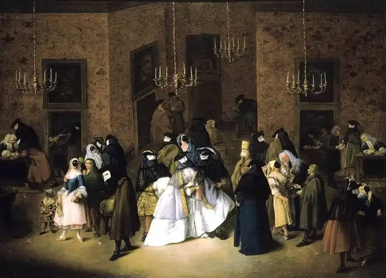 galéria, Karnevál maszk, Maschereri, Maszk története, Moretta, női divat, Olasz maszkok, Titokzatosság, Velencei Karnevál, Velencei maszk, XVIII. század