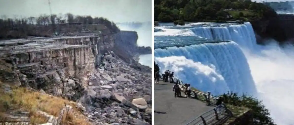 érdekességek, kanada, New York, Niagara-vízesés, Niagara-vízesés leállása, Ontario, természeti jelenségek, történelem, usa, vízesések