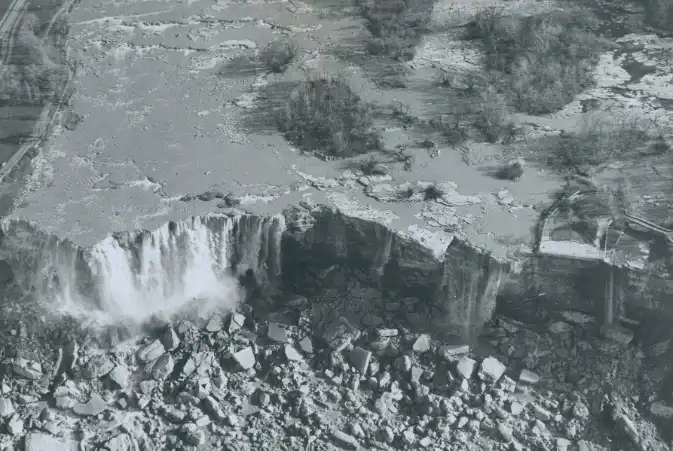 érdekességek, kanada, New York, Niagara-vízesés, Niagara-vízesés leállása, Ontario, természeti jelenségek, történelem, usa, vízesések
