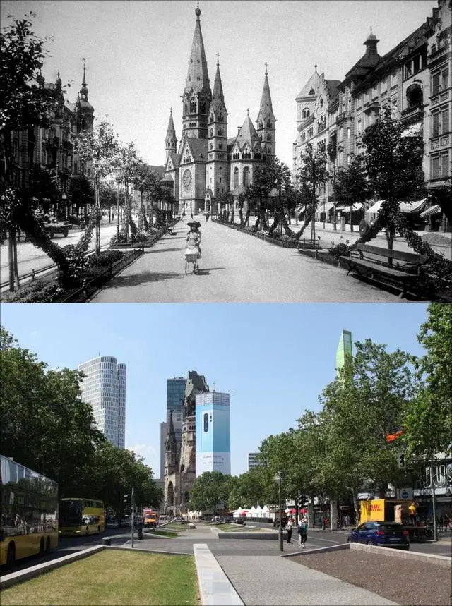 építészet, fejlődés, Fotó, időutazás, összehasonlítás, régi fotók, történelem, urbanisztika, város, városkép