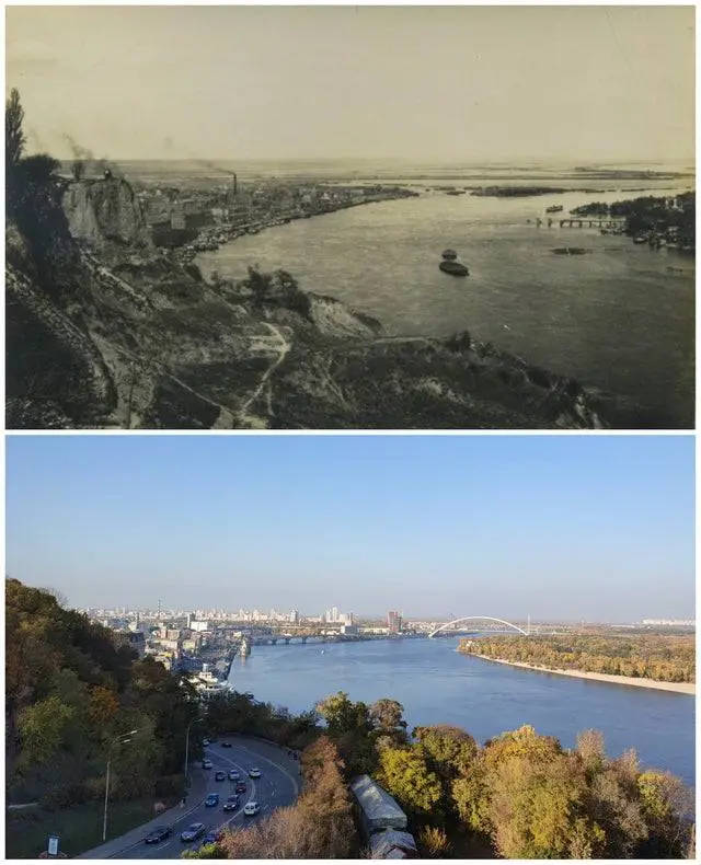 építészet, fejlődés, Fotó, időutazás, összehasonlítás, régi fotók, történelem, urbanisztika, város, városkép
