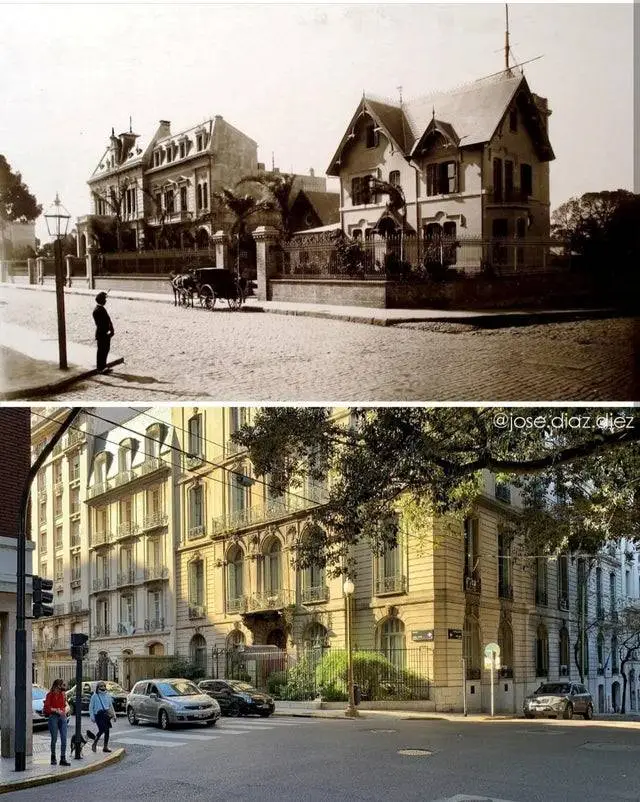 építészet, fejlődés, Fotó, időutazás, összehasonlítás, régi fotók, történelem, urbanisztika, város, városkép