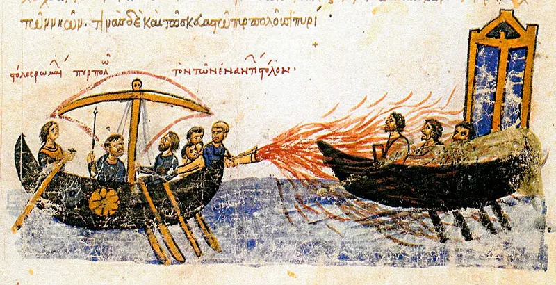 bizánc, fegyverek, görögtűz, hadtörténet, hadviselés, középkor, ostrom, rejtély, technológia, történelem