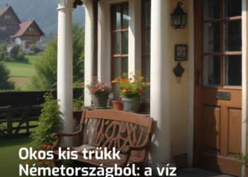 Egy német verandán láttam ezt az egyszerű, de nagyszerű megoldást: a cipőről a víz elfolyik, a lábtörlő pedig a helyén marad