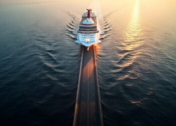 A Föld leghosszabb egyenes tengeri útvonala valójában görbeként jelenik meg a térképen