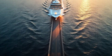 A Föld leghosszabb egyenes tengeri útvonala valójában görbeként jelenik meg a térképen