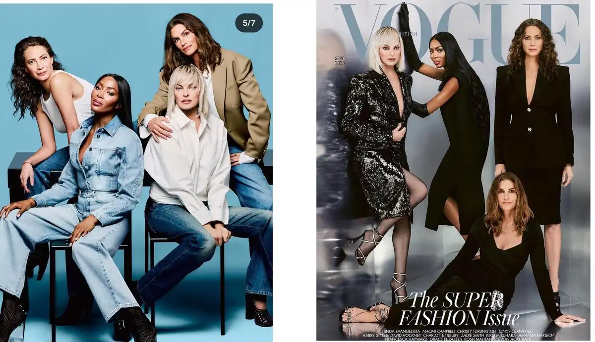 alakformálás, Cindy Crawford, divat, galéria, Linda Evangelista, öregedésgátlás, plasztikai sebészet, szépségápolás, szupermodellek, Vogue